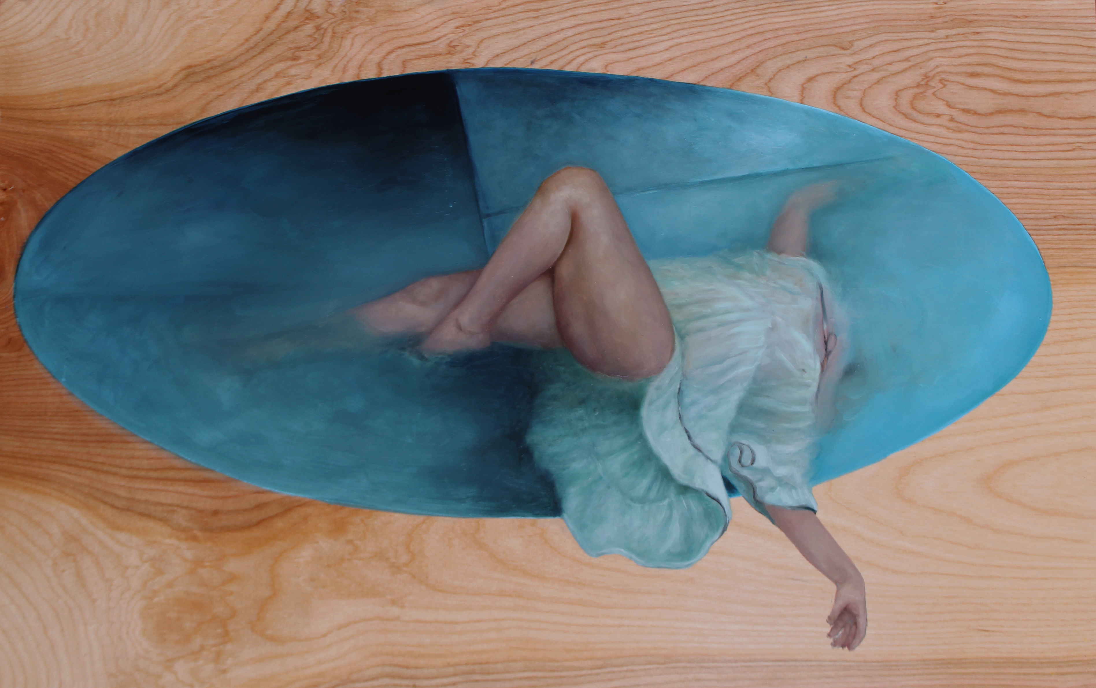 In Plowdrey's elegant, erotically charged paintings, the interplay between land and sea becomes a dance of procreation, with the female figure standing in as Venus. The installation is layered with video of Keys residents that speaks to their connection to the landscape.