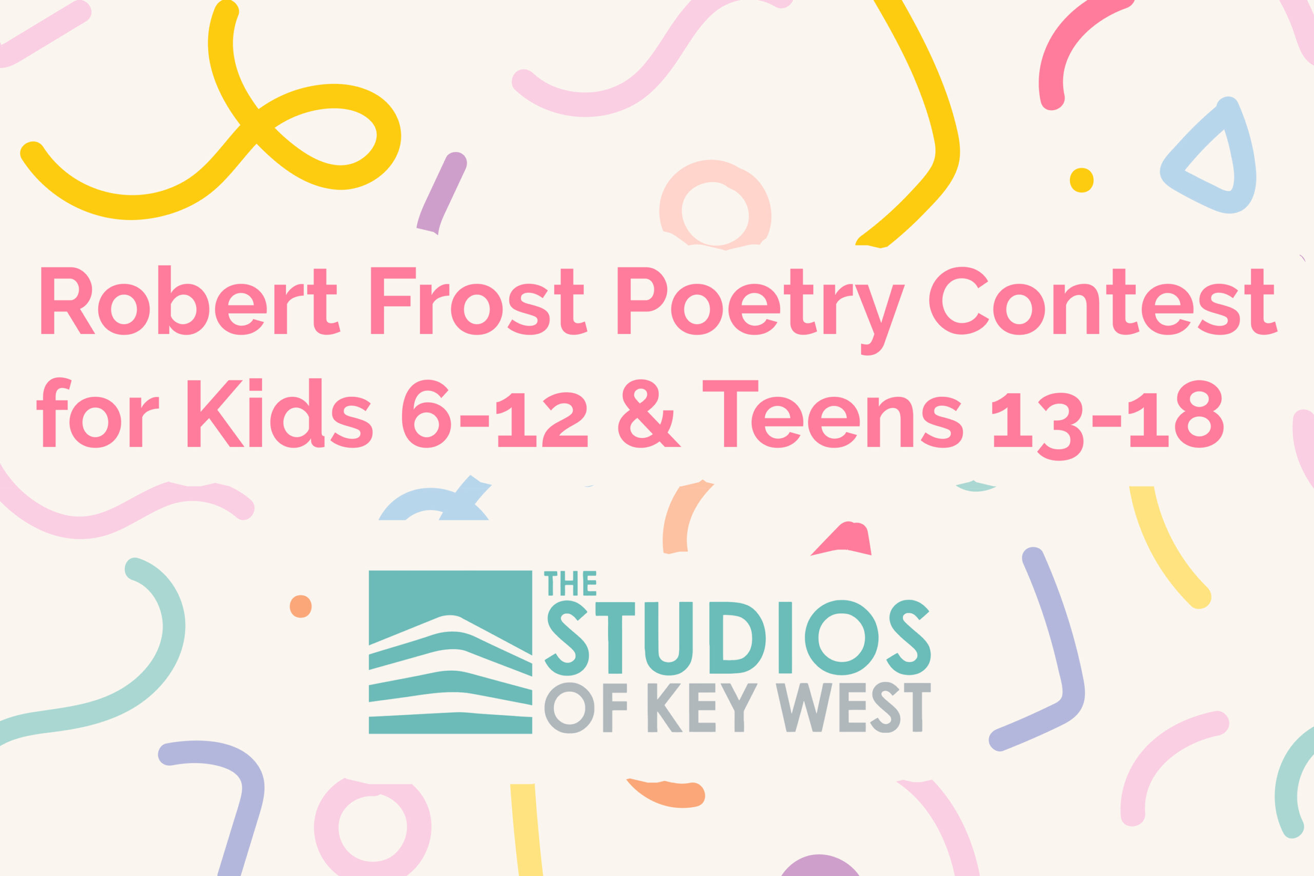 In celebration of National Poetry Month in April, and Robert Frost, The Studios is delighted to host the Annual Kids and Teen Poetry Contest each year.