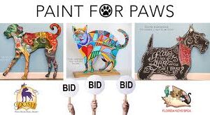 Artist and art lovers join forces to support the Florida Keys SPCA, with this annual silent auction of pet-shaped paintings.