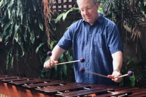 Ben Wahlund plays the marimba in Key West