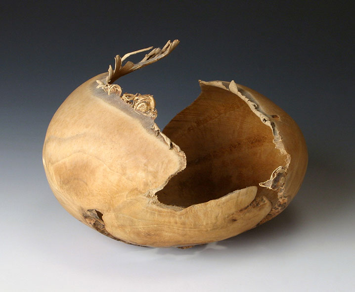 Contemporary wood bowl