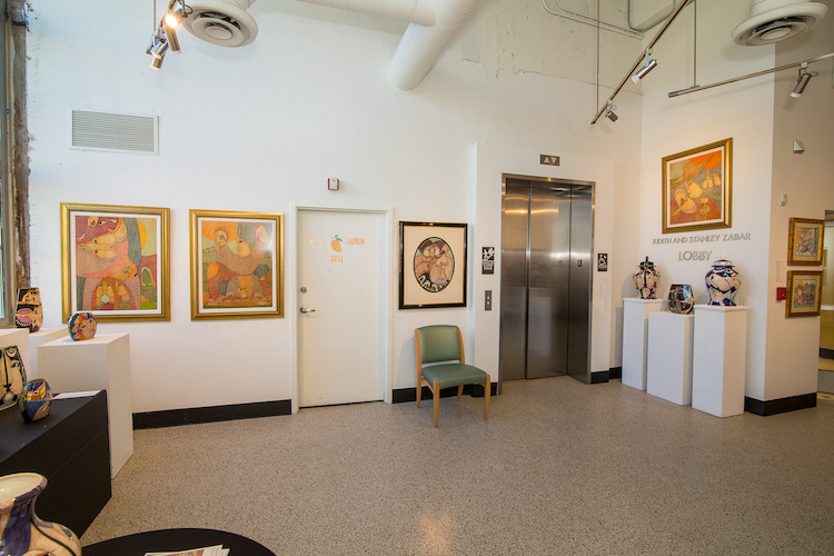 Artwork on display in a gallery