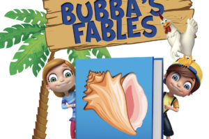 Bubba's Fables with graphic of children and a book