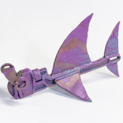 Photo of Metal purple shark made of repurposed wrench
