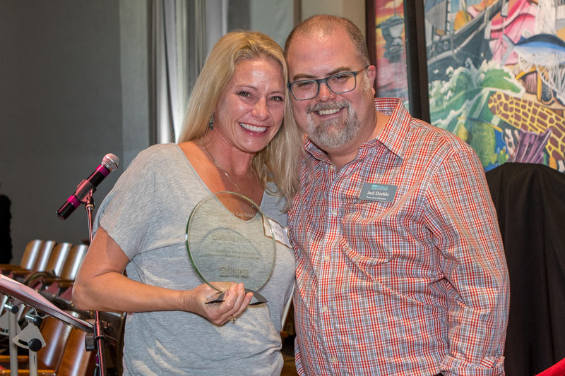 Christie Fifer accepts award at The Studios of Key West