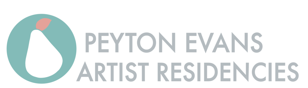 logo of a pear with the words Peyton Evans Artist Residencies