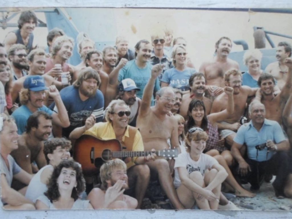 happy people on beach