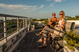 Our Hugh’s View roof terrace offers the best views in town, and an ideal spot to catch the sunset and a drink with friends. The bar is open, admission is free, and everyone looks great in the golden twilight. Capacity is limited, so come early!