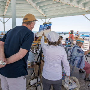 photo of The Studios Plein Air landscape painting class at Key West Higgs Beach