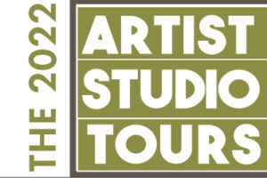 Green Square Icon that says The Artist Studios Tour 2022 in white letters