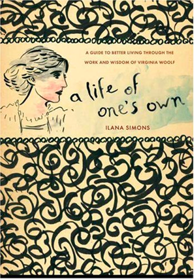 book cover of Ilana Simon's "a life of one's own" with pale yellow background and female portrait in black ink with designs