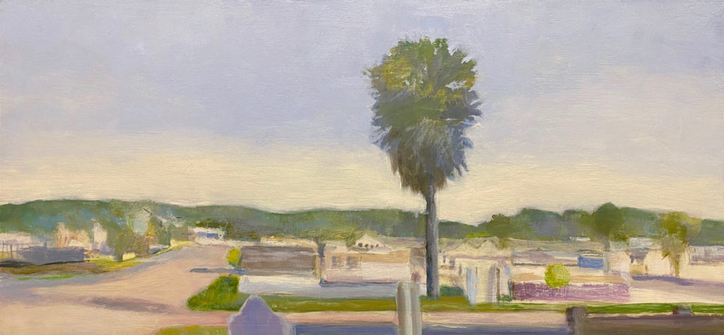 Bennett’s series of intimate paintings illuminate the slower side of Key West, and the expansiveness of vistas beyond the island. Each work is observed from nature, but not plein air, allowing her memory of the scene to inform the painting.