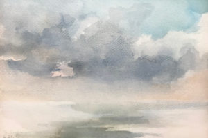 This past June, a group of watercolor enthusiasts met at the beach, just before sunset, with paints, brushes and open imaginations. Led by beloved Key West-New York artist Susan Sugar, the students learned new ways of observing the ephemeral shapes and transitory moods of the evening sky. A selection of student watercolors will be shown alongside one of Susan’s own in the Zabar Lobby Gallery.