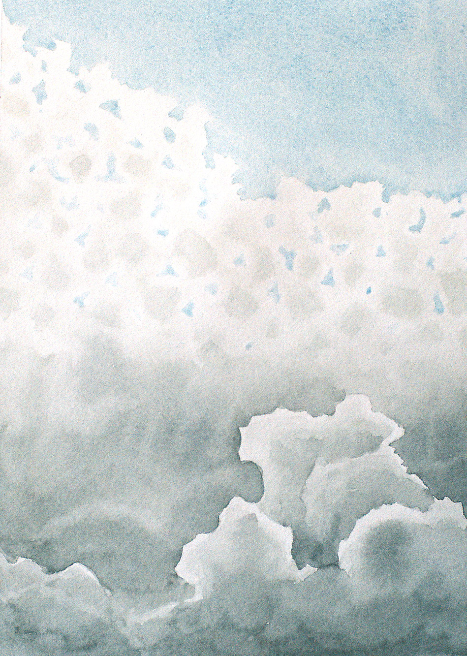 Visiting watercolorist Ponemone offers students a new way of looking at skies and rendering them.
